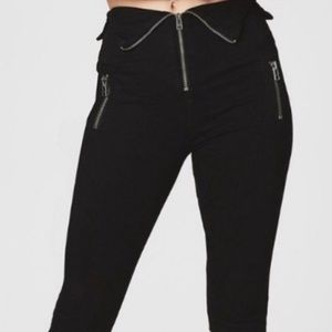 CARMAR Black Zipper Jeans